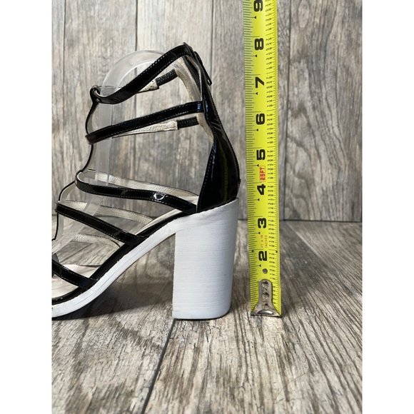 JEFFREY CAMPBELL CALIFORNIA Handmade IBIZA Encased Block Heel Women size 7.5 - Picture 9 of 12